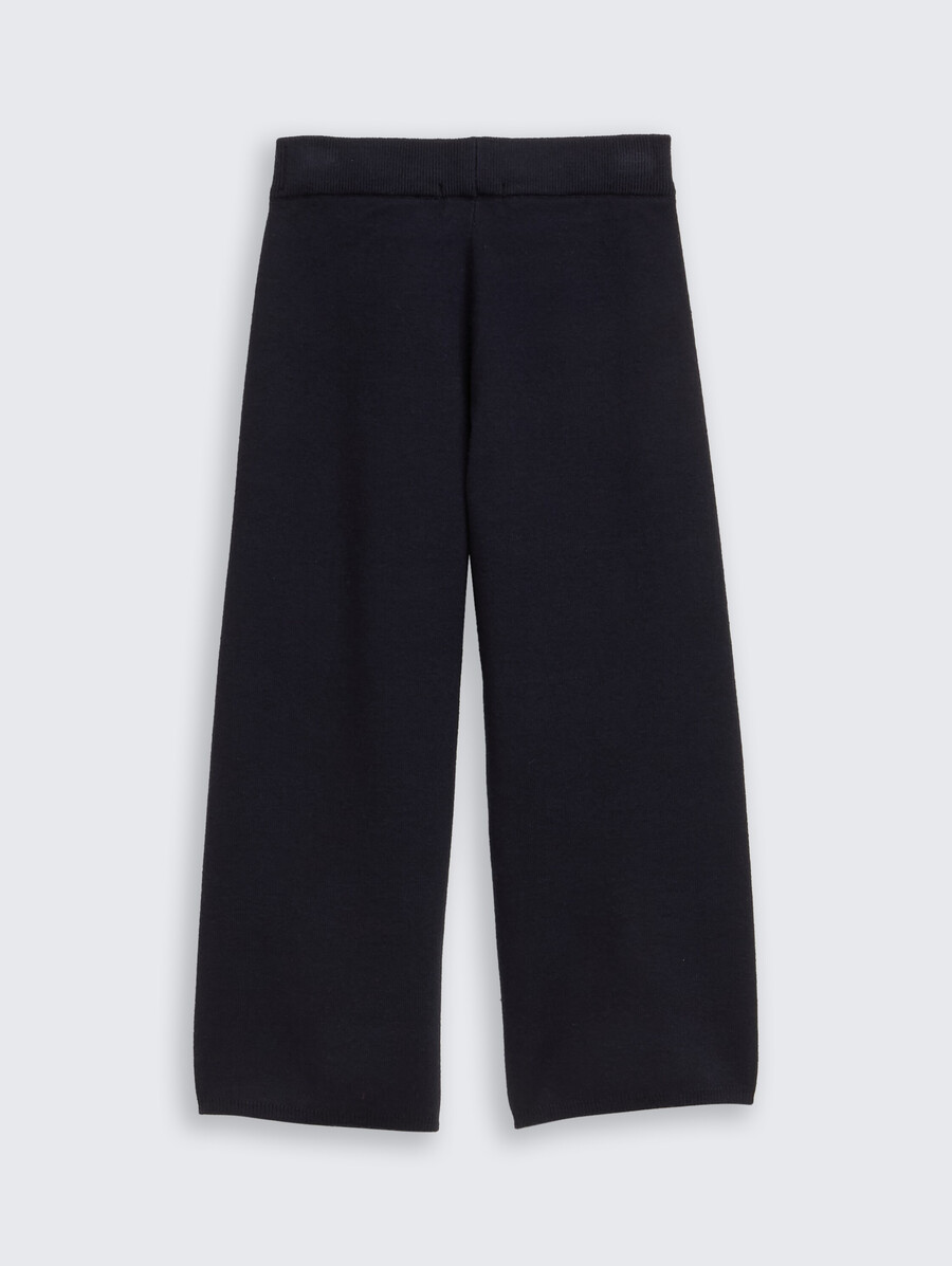 pantalon en maille confortable à jambes larges
