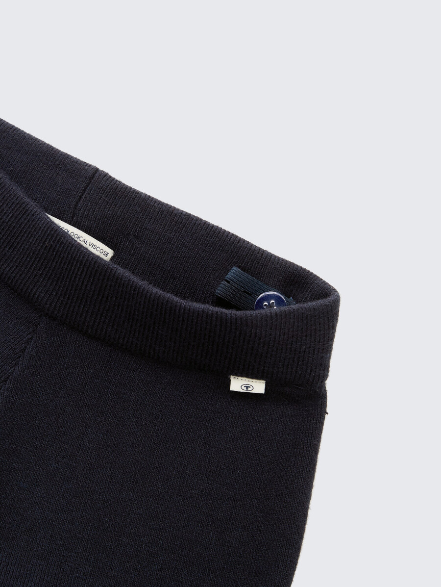 pantalon en maille confortable à jambes larges