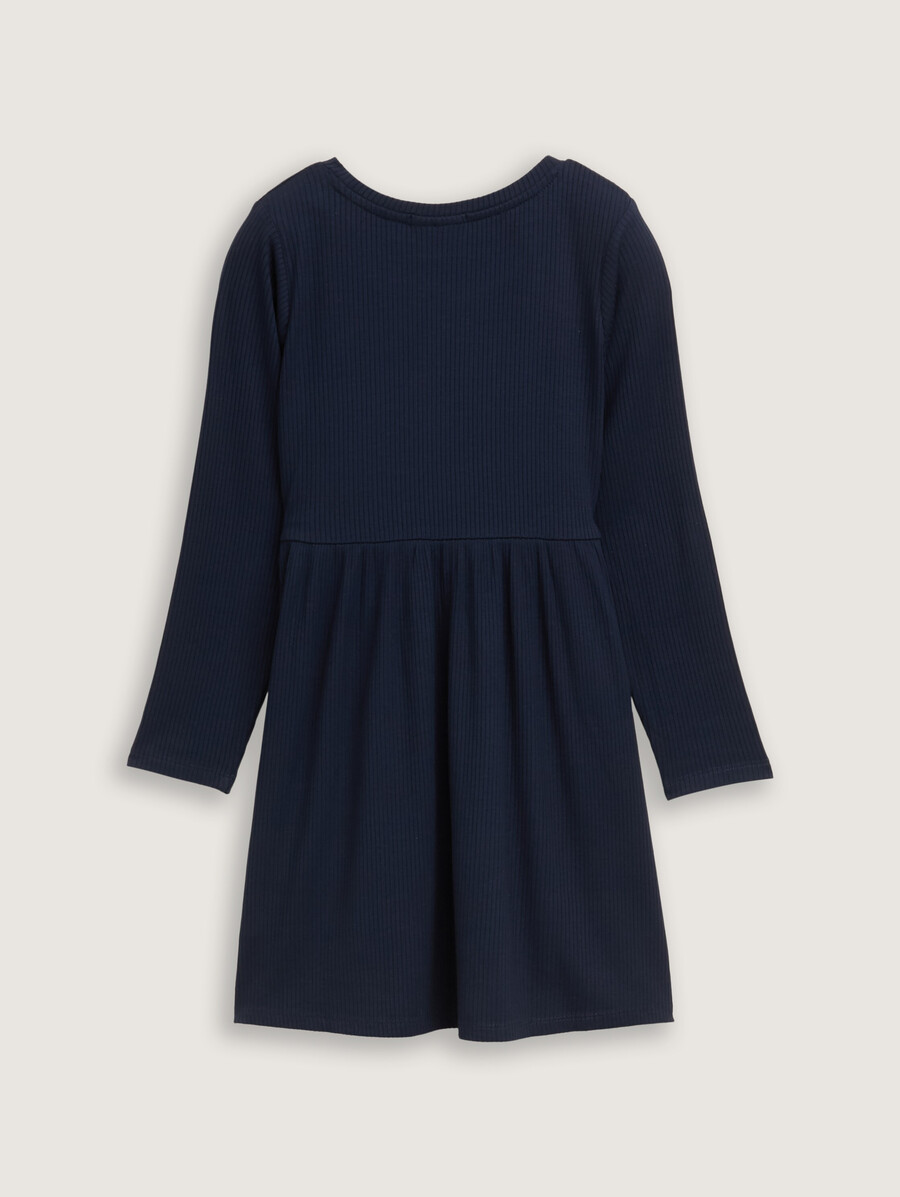 robe courte à texture côtelée