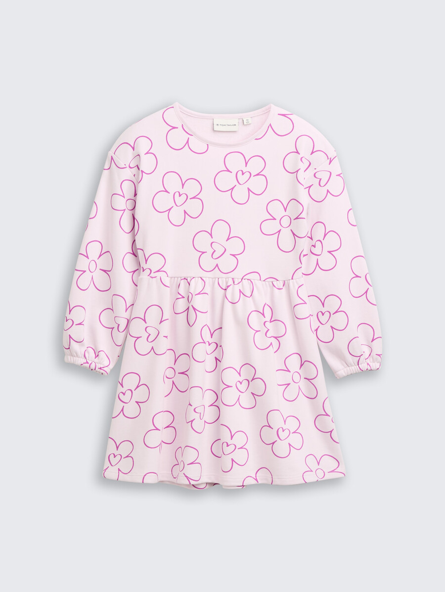 robe sweat-shirt à motif floral