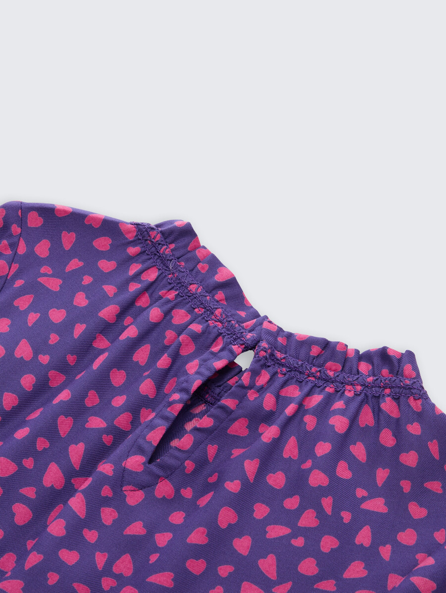 robe courte imprimée intégralement