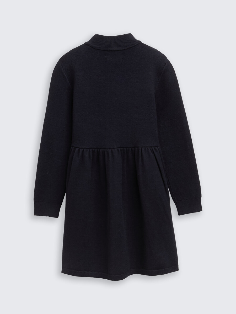 robe courte en maille brodée