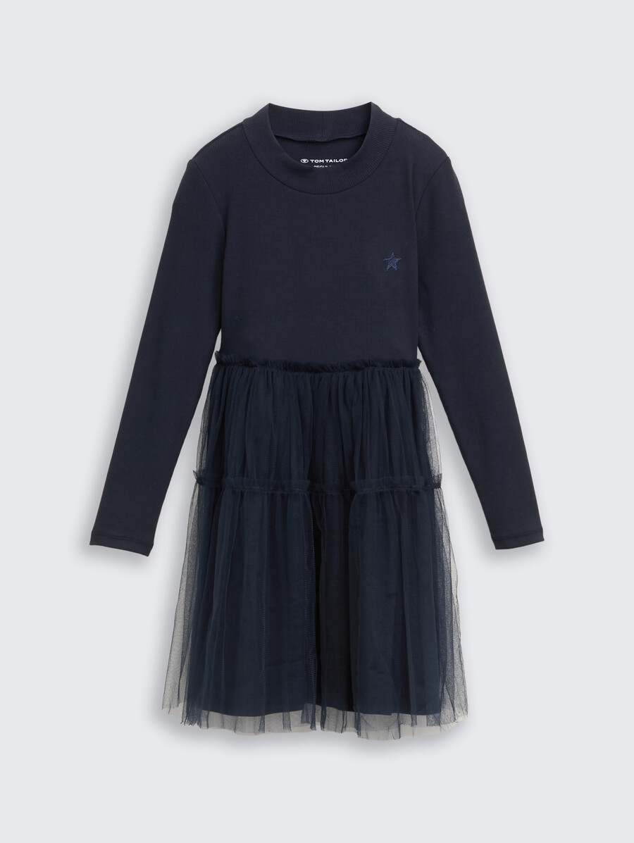 robe courte à jupe en tulle