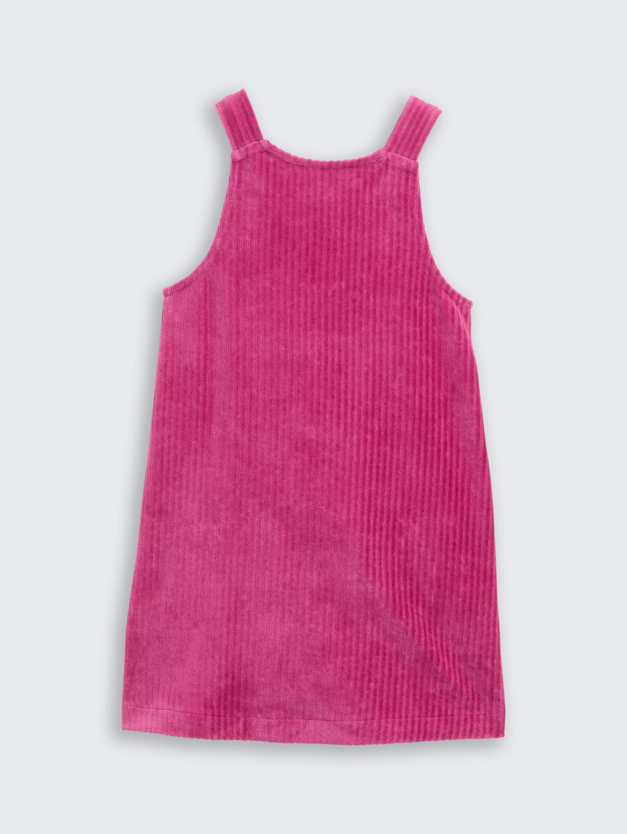 robe courte en velours côtelé avec poches en forme de cœur