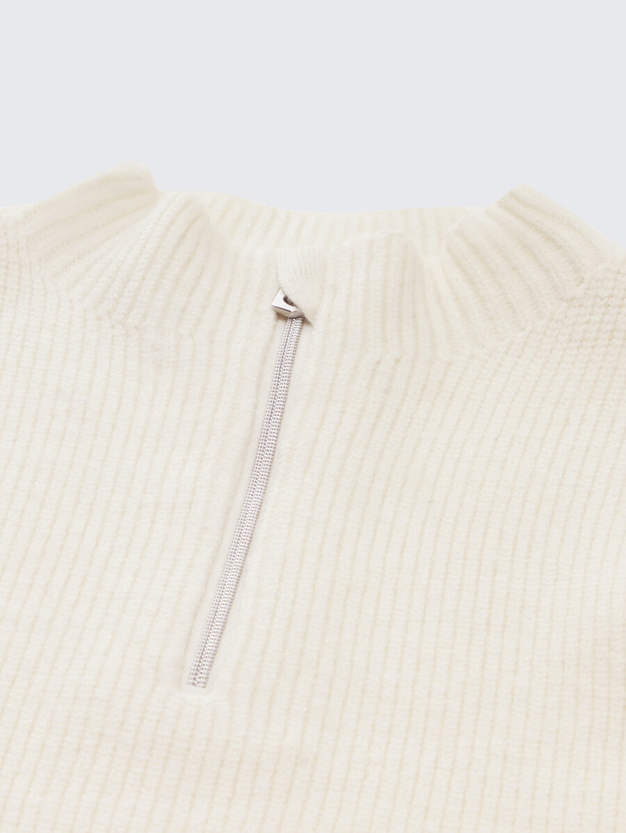 pull sans manches à col zippé