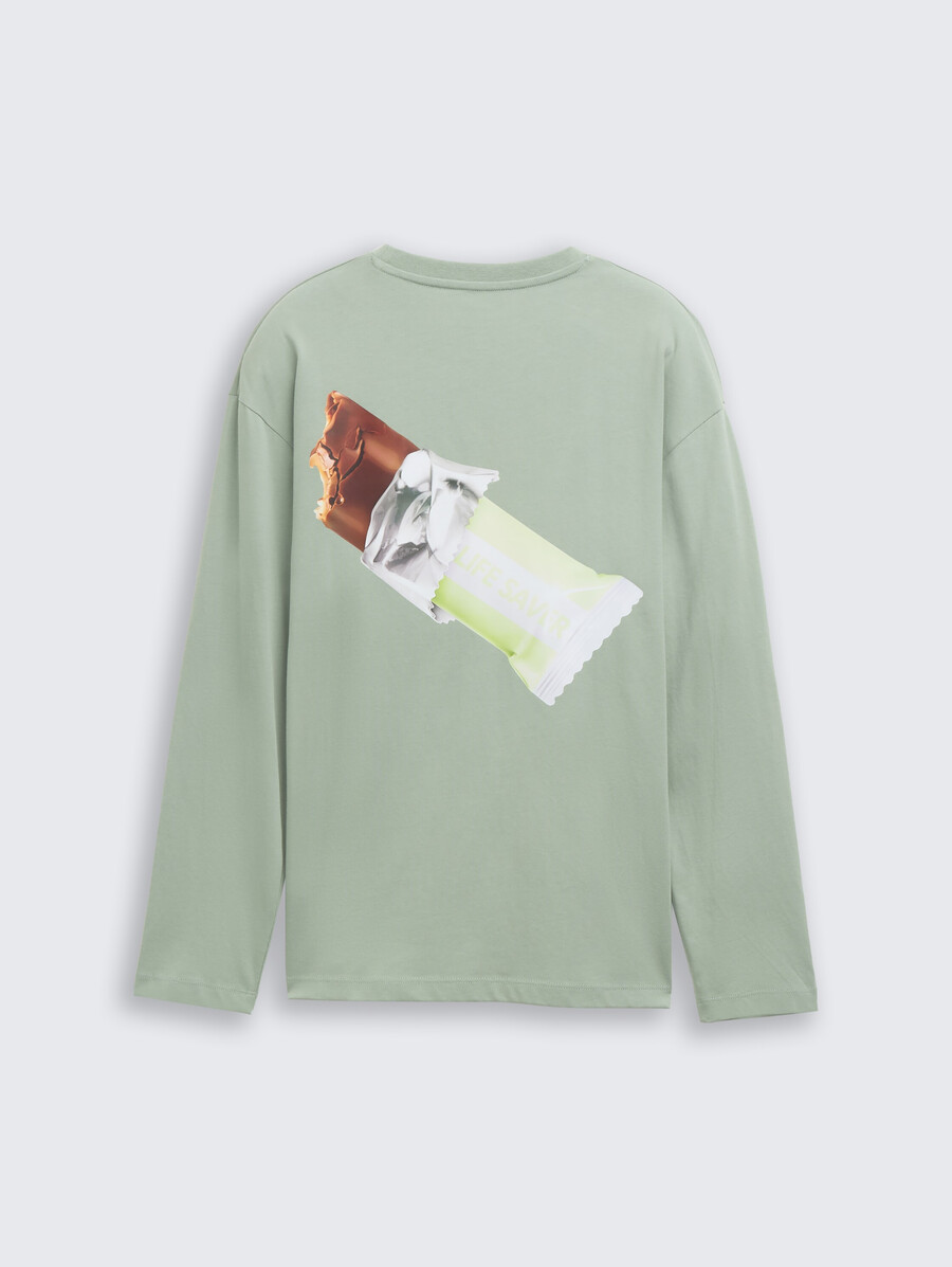 chemise oversize à manches longues imprimée