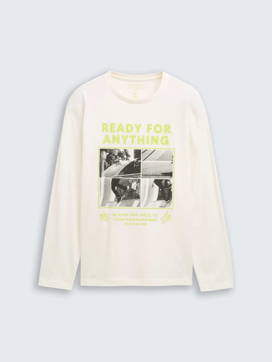 chemise oversize à manches longues imprimée