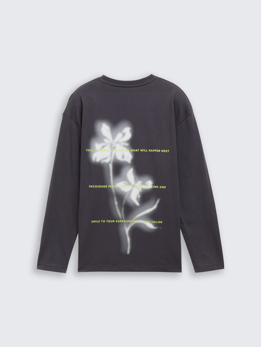 chemise oversize à manches longues imprimée