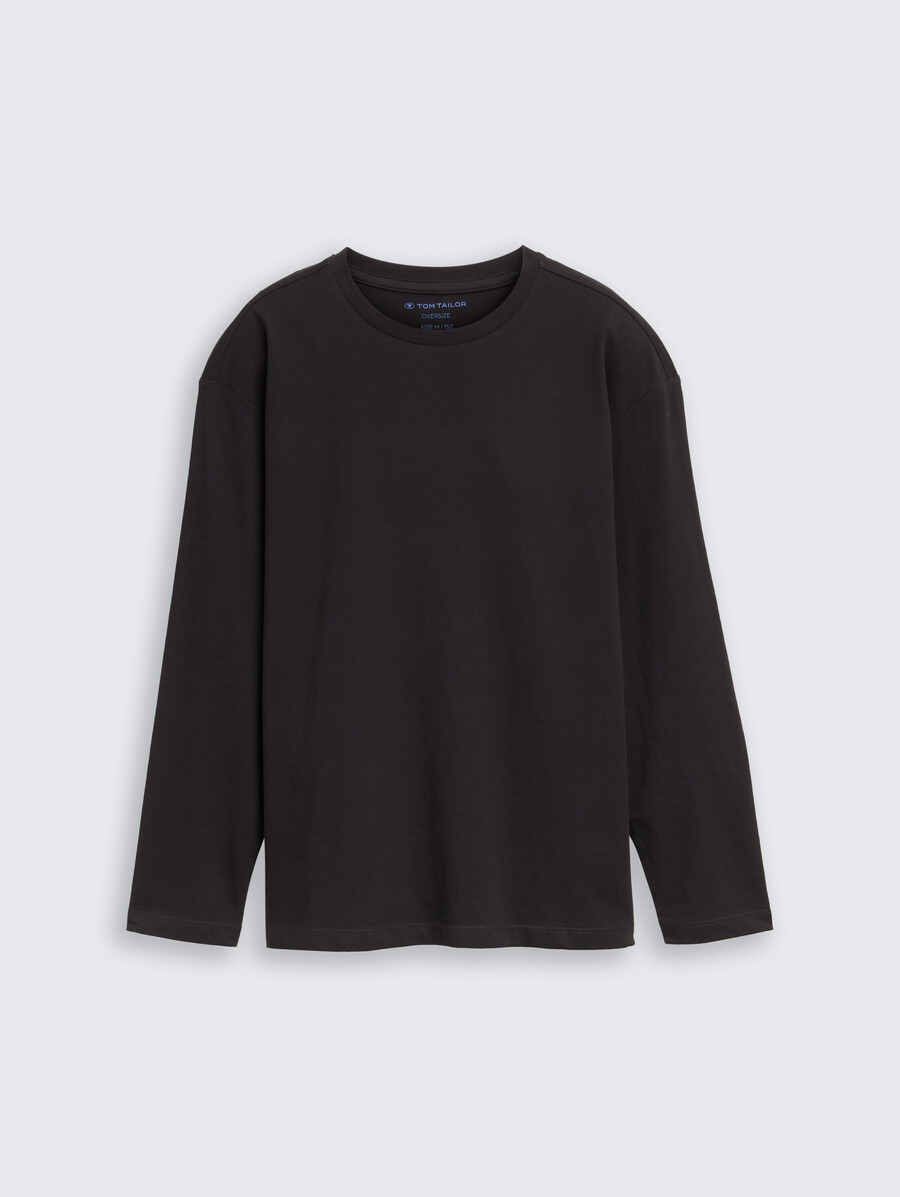chemise oversize à manches longues avec imprimé au dos