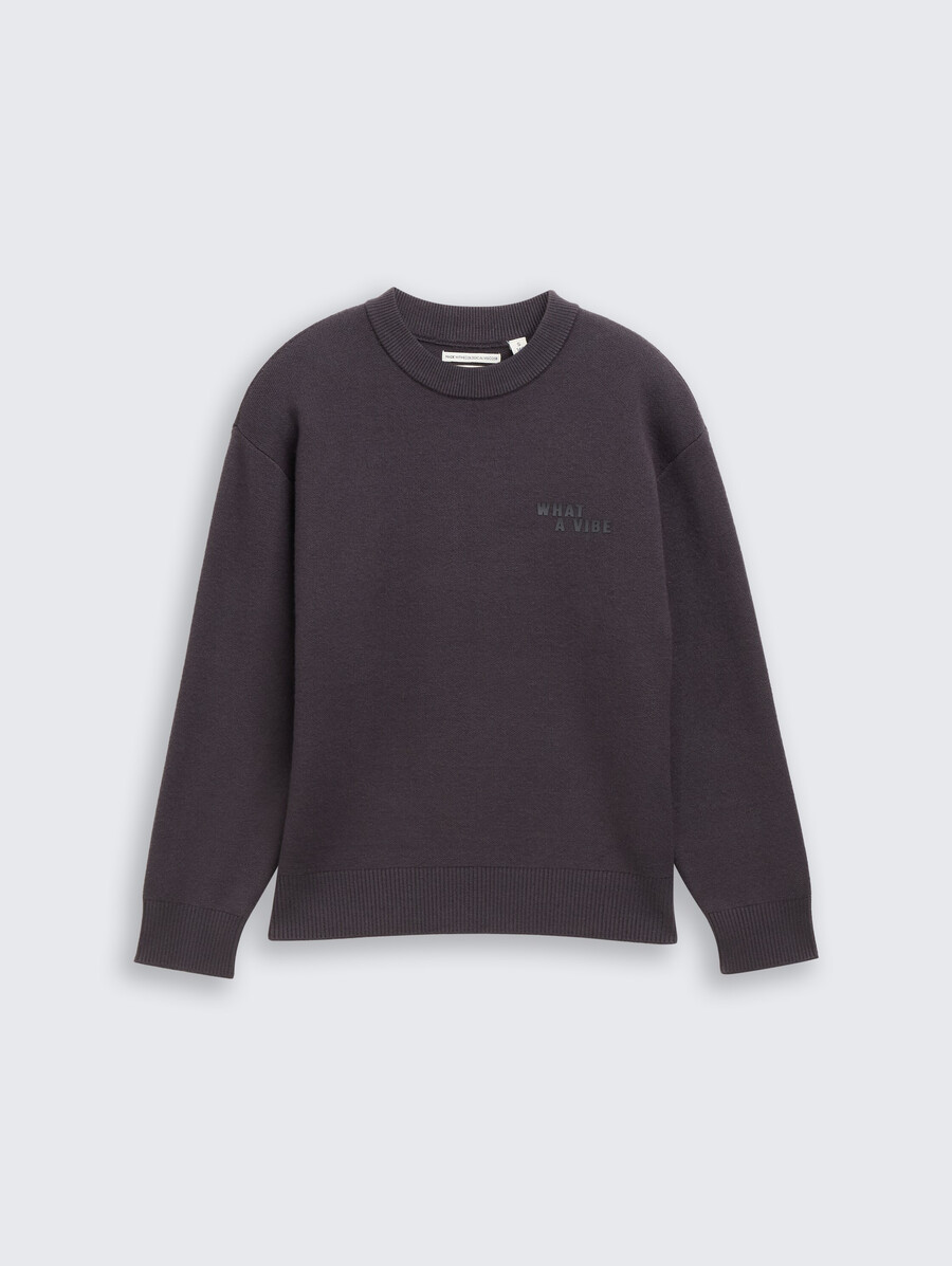 pull oversize en maille imprimée