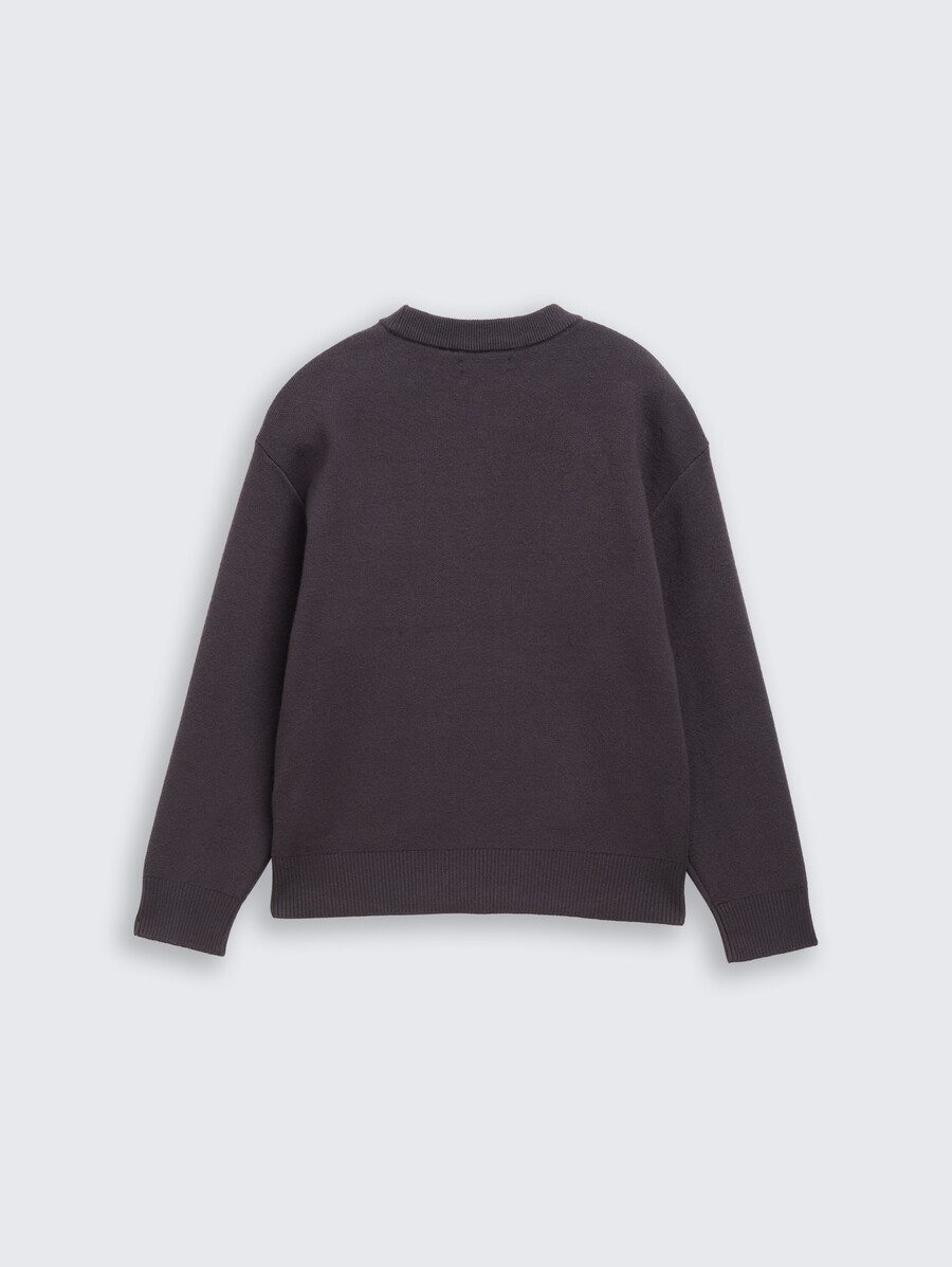 pull oversize en maille imprimée
