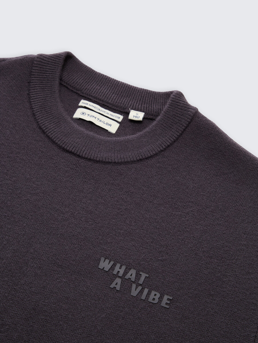 pull oversize en maille imprimée