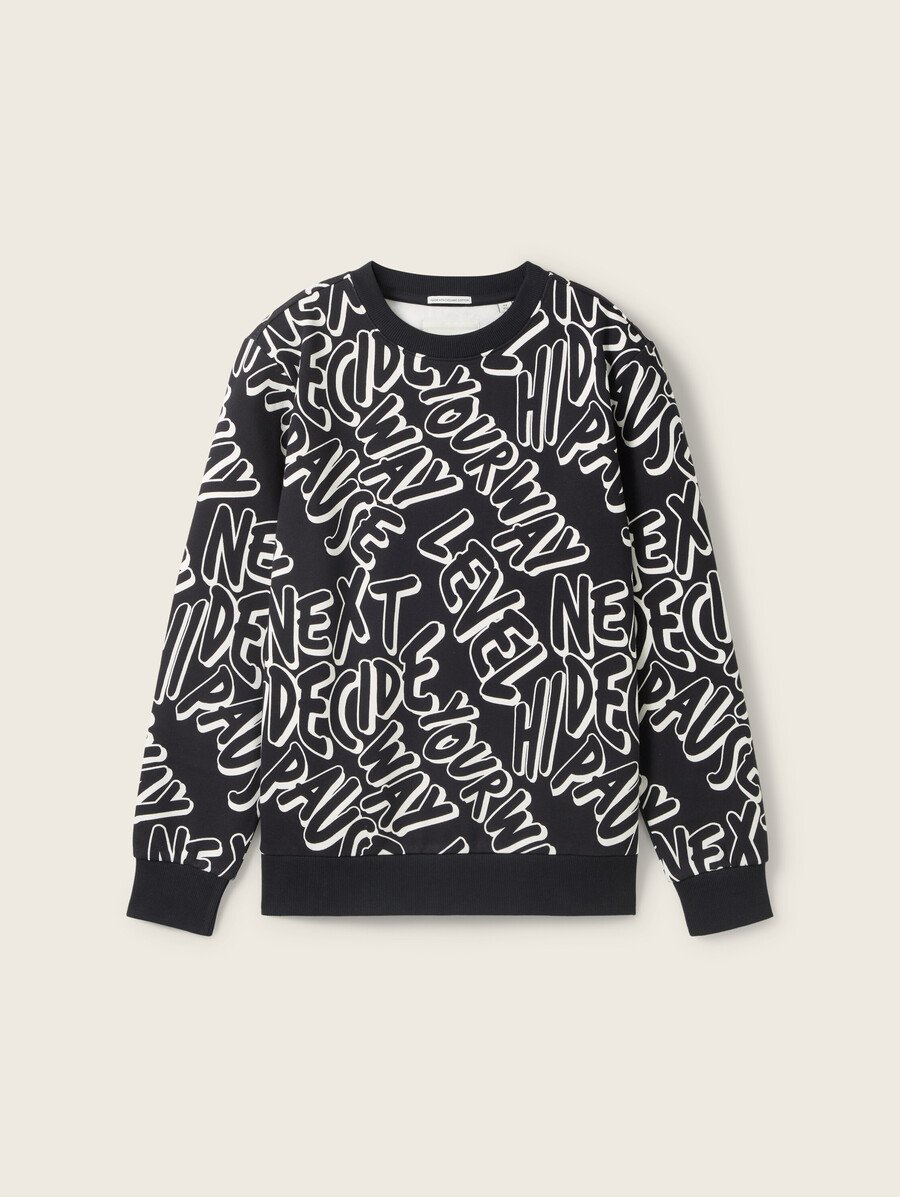 sweat-shirt imprimé en coton biologique