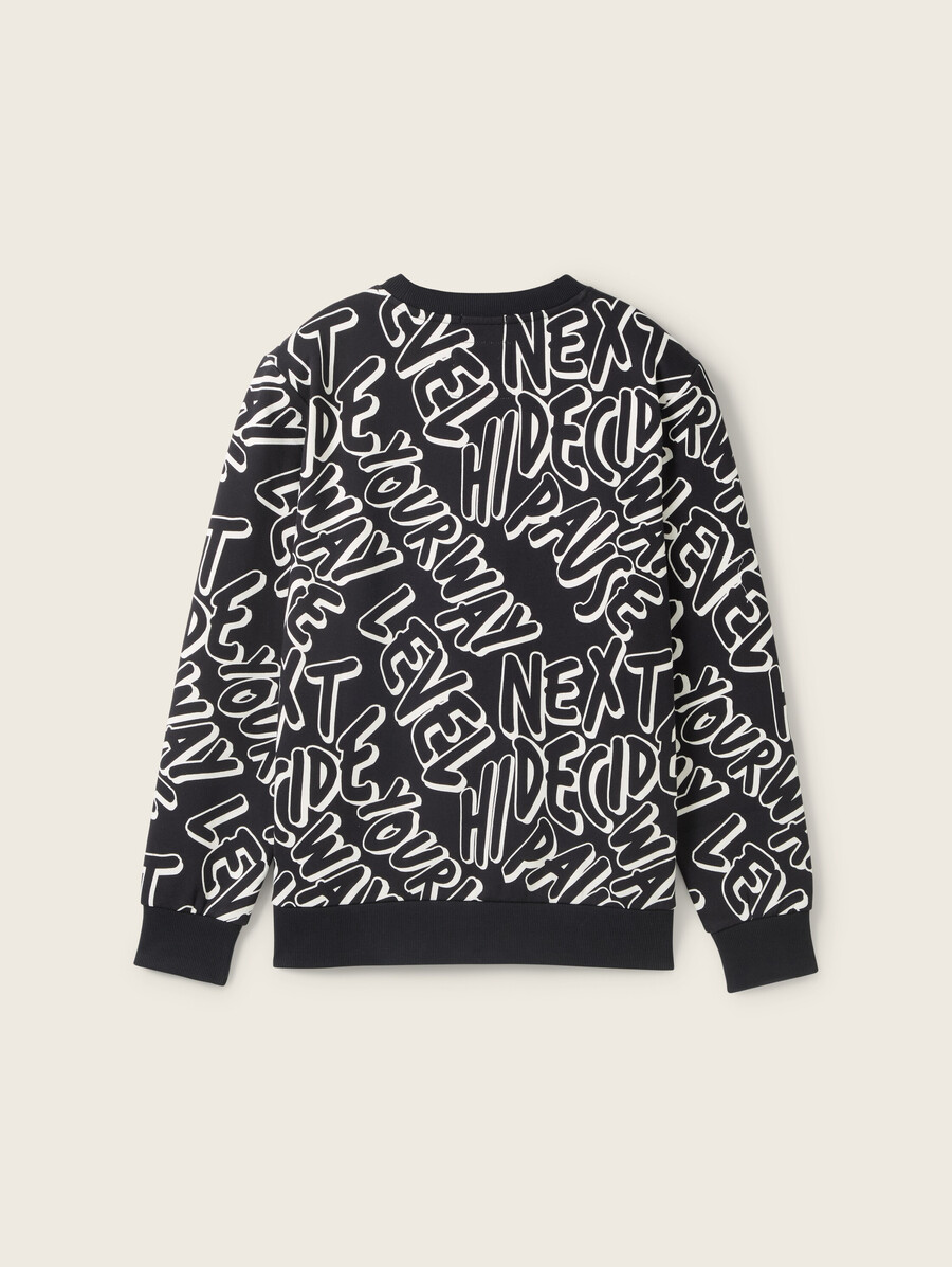 sweat-shirt imprimé en coton biologique