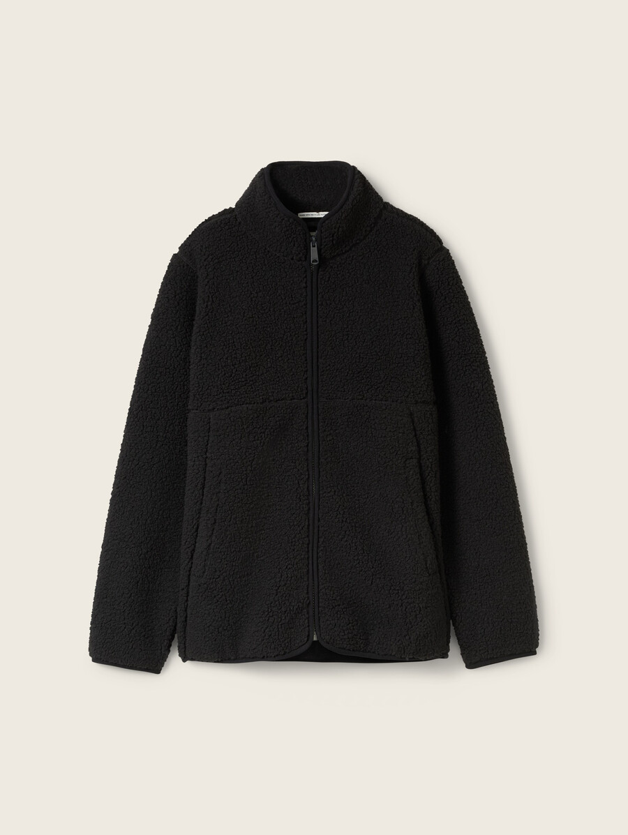 veste teddy à col montant