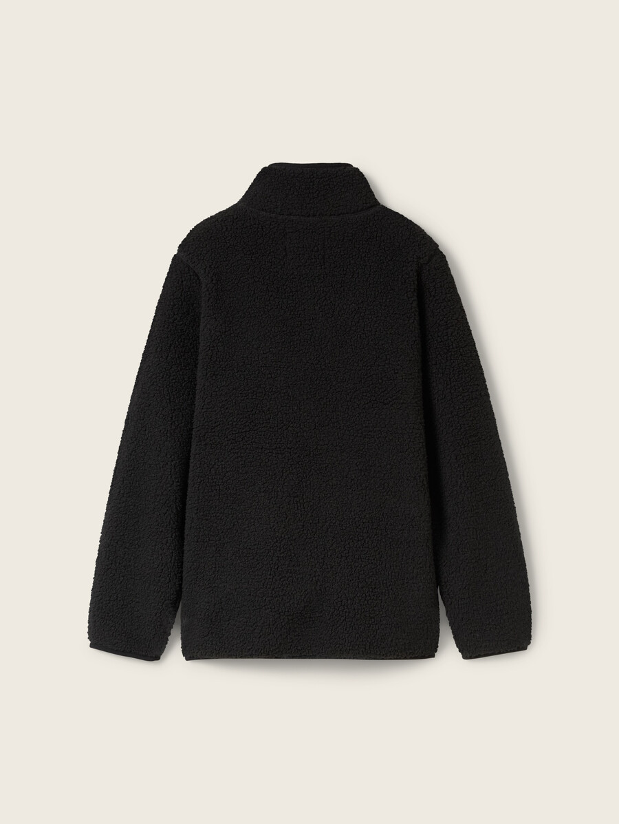 veste teddy à col montant