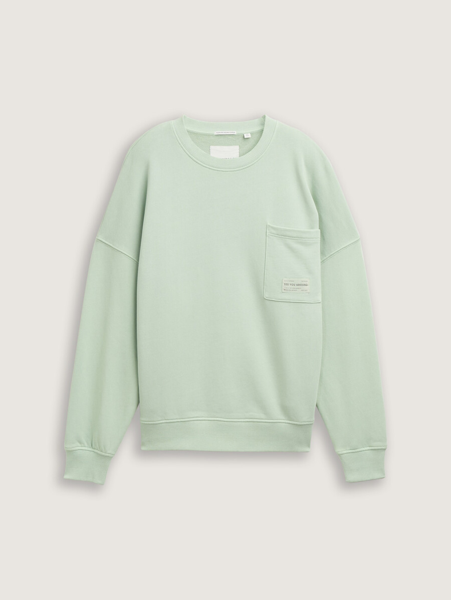 sweat-shirt oversize avec poche poitrine