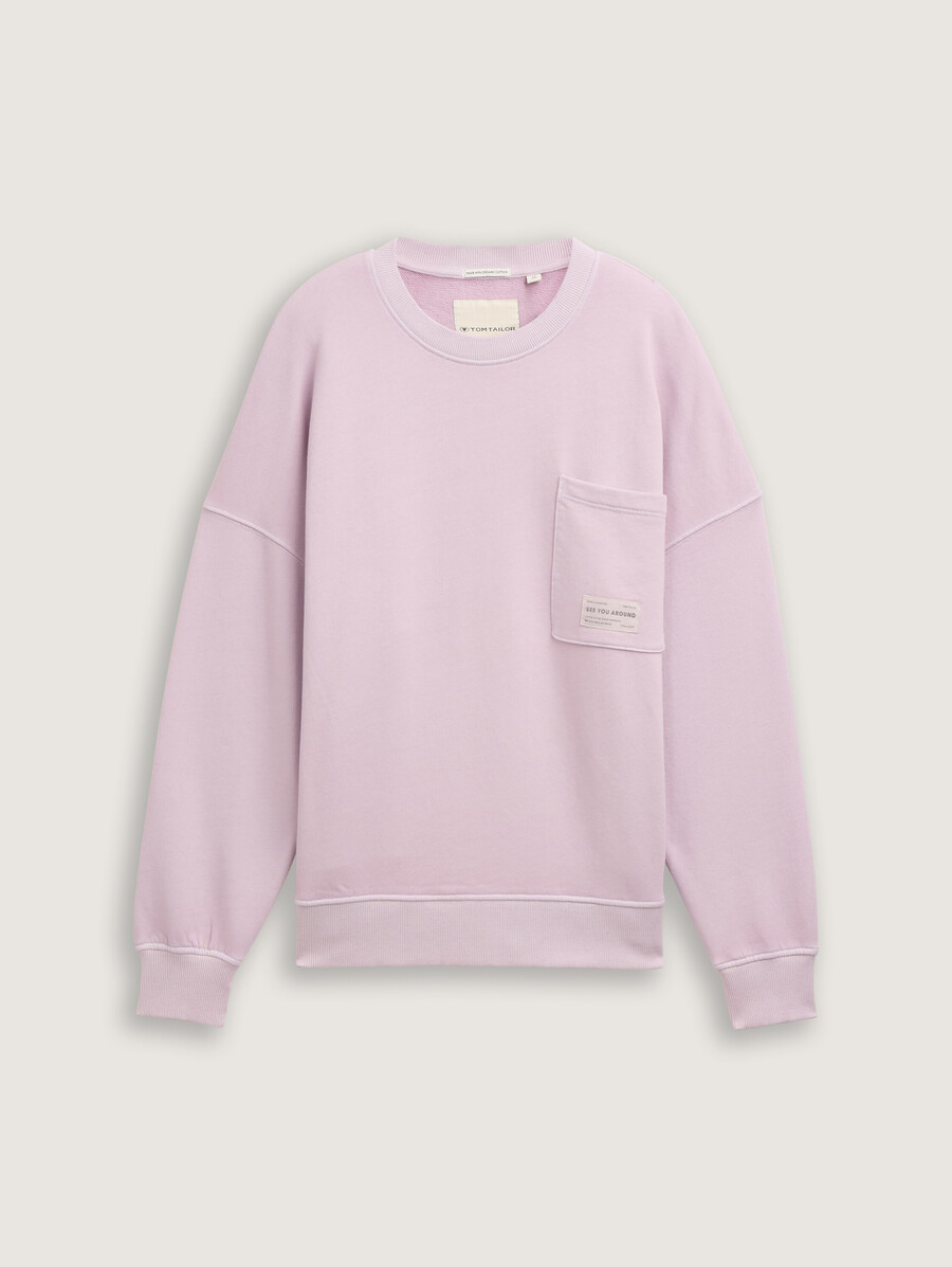 sweat-shirt oversize avec poche poitrine