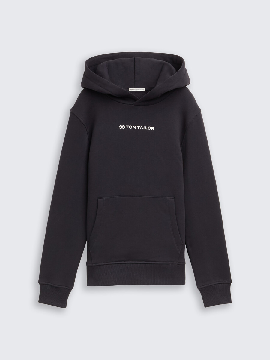 sweat à capuche imprimé avec logo
