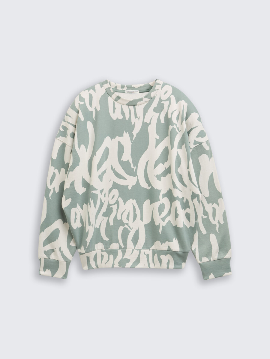 sweat-shirt oversize à imprimé intégral