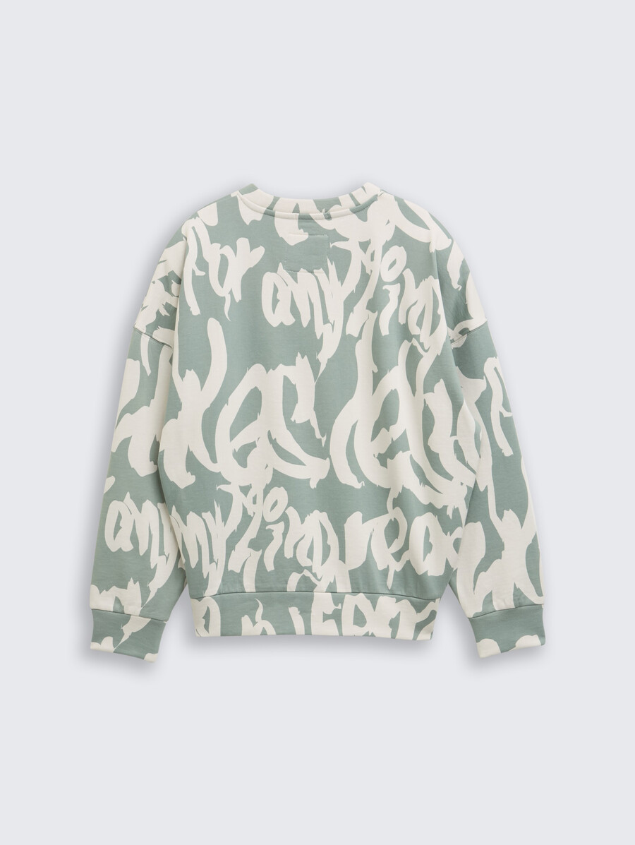 sweat-shirt oversize à imprimé intégral