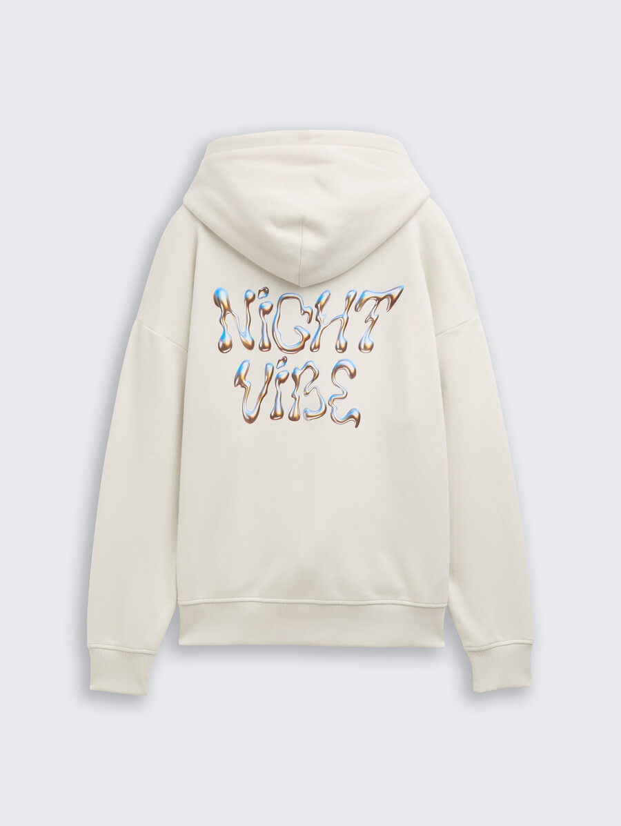 sweat à capuche oversize avec imprimé au dos