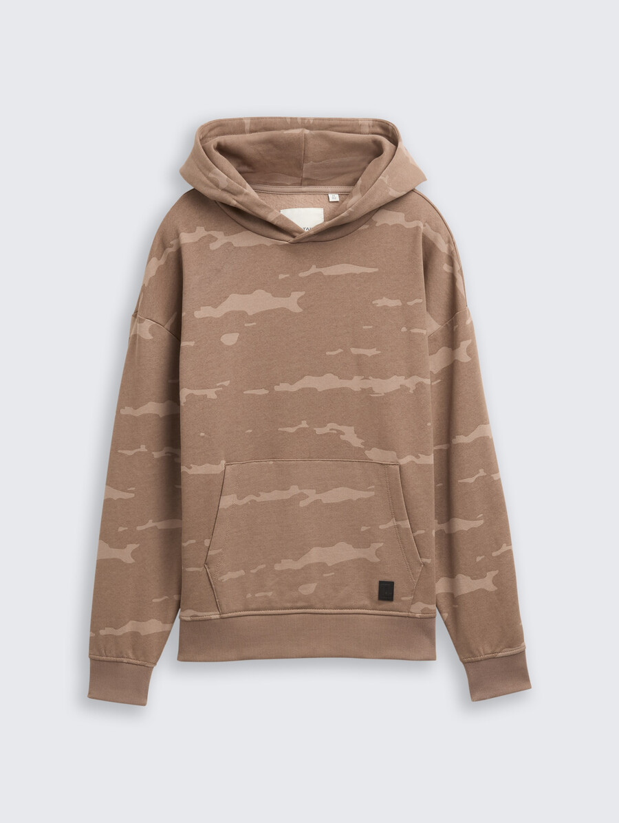 sweat à capuche oversize avec imprimé intégral