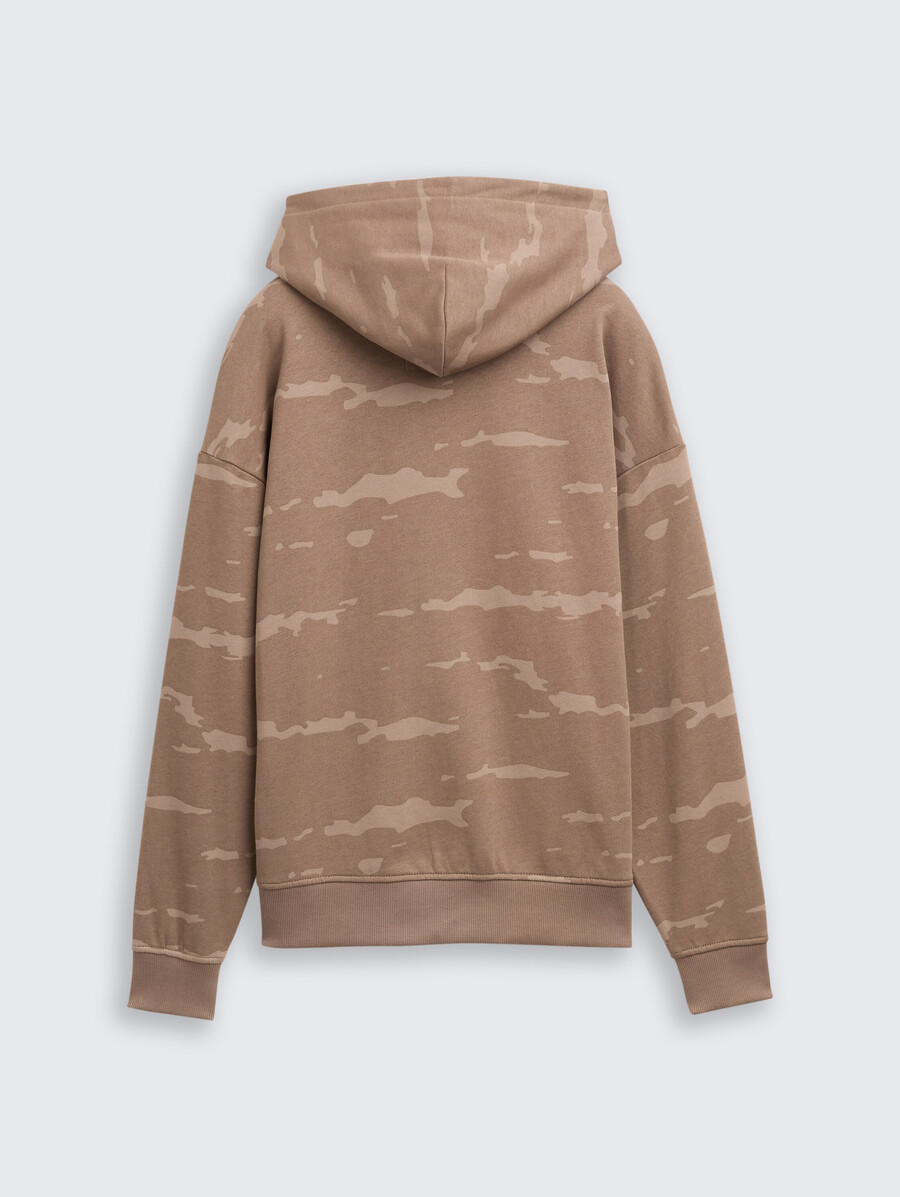 sweat à capuche oversize avec imprimé intégral