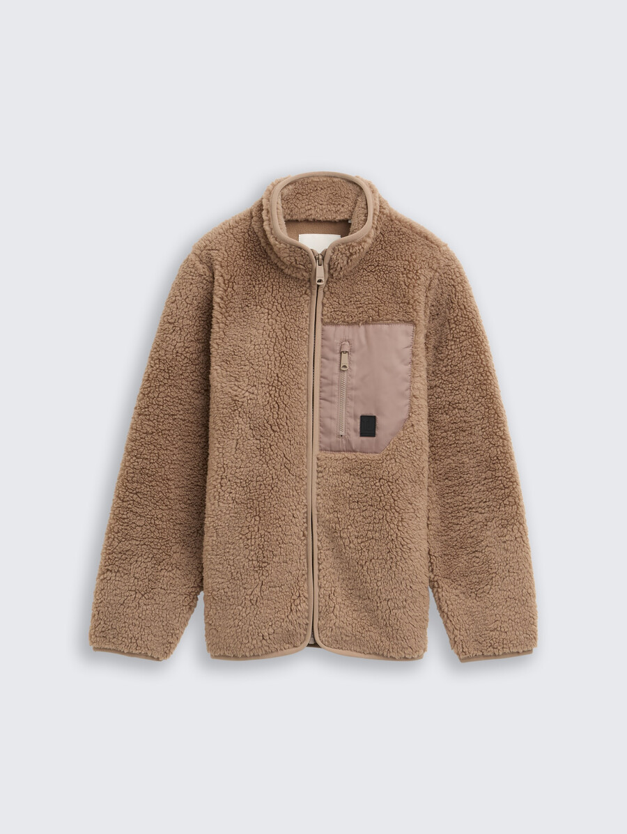 veste sweat-shirt teddy en polaire