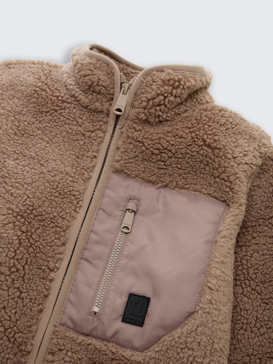 veste sweat-shirt teddy en polaire