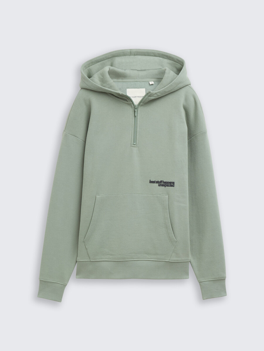 sweat à capuche oversize avec fermeture éclair