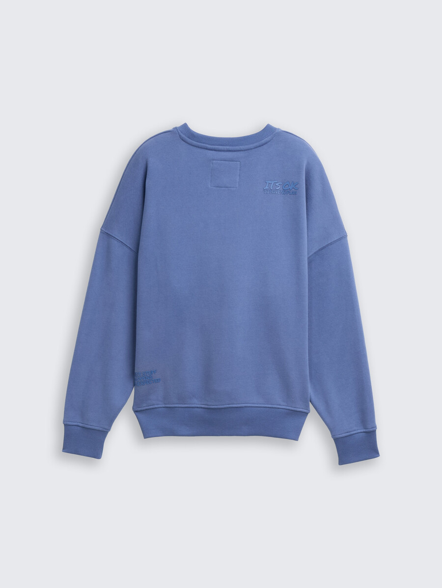 sweat-shirt oversize avec imprimé au dos