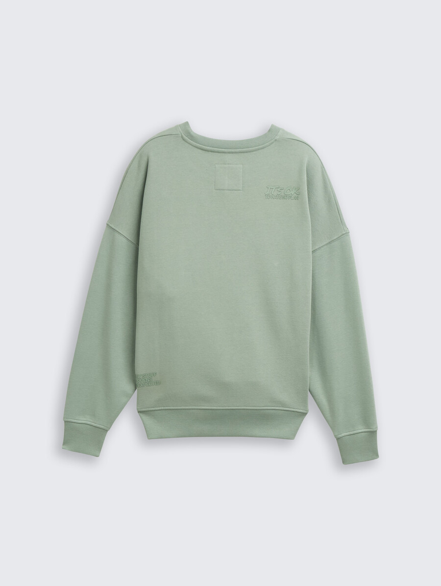 sweat-shirt oversize avec imprimé au dos