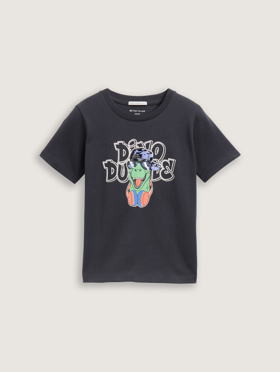 t-shirt à sequins réversibles