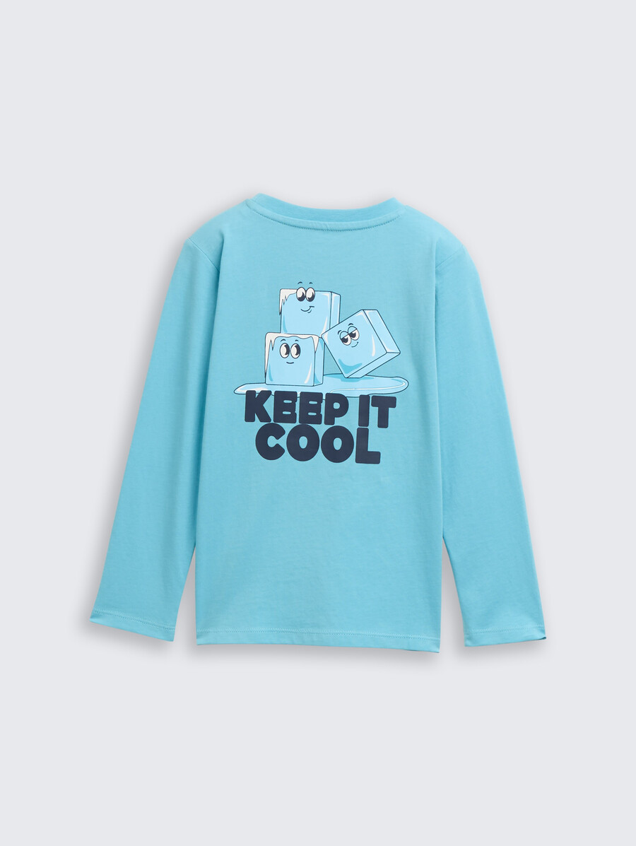 chemise à manches longues avec imprimé au dos