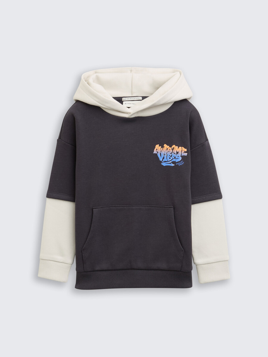 sweat à capuche au look 2 en 1
