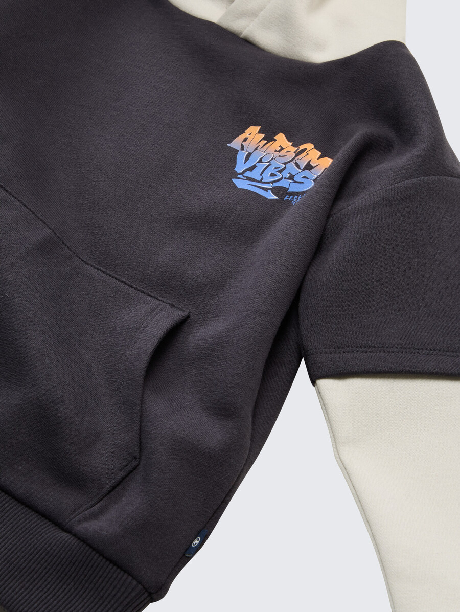 sweat à capuche au look 2 en 1