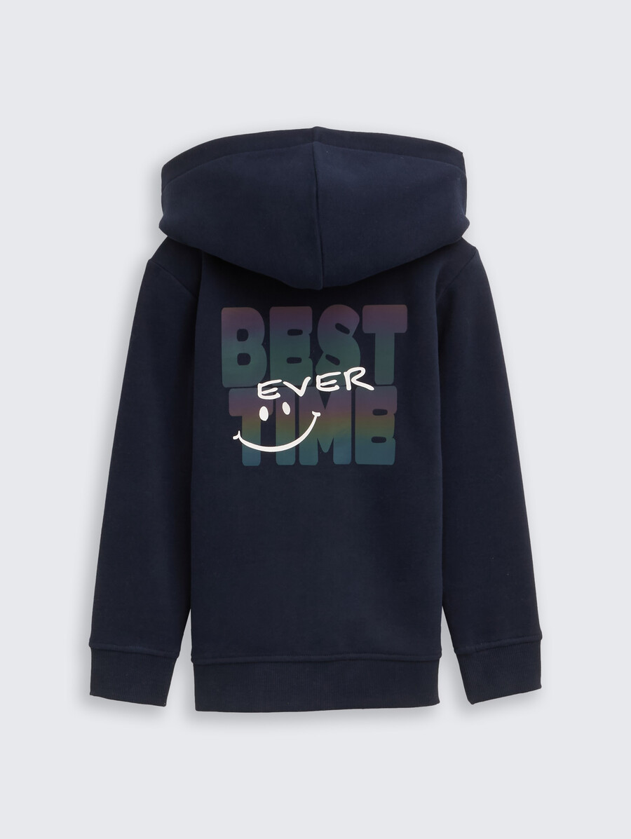veste sweat-shirt à capuche avec imprimé au dos