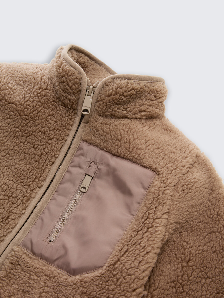veste sweat-shirt teddy en polaire