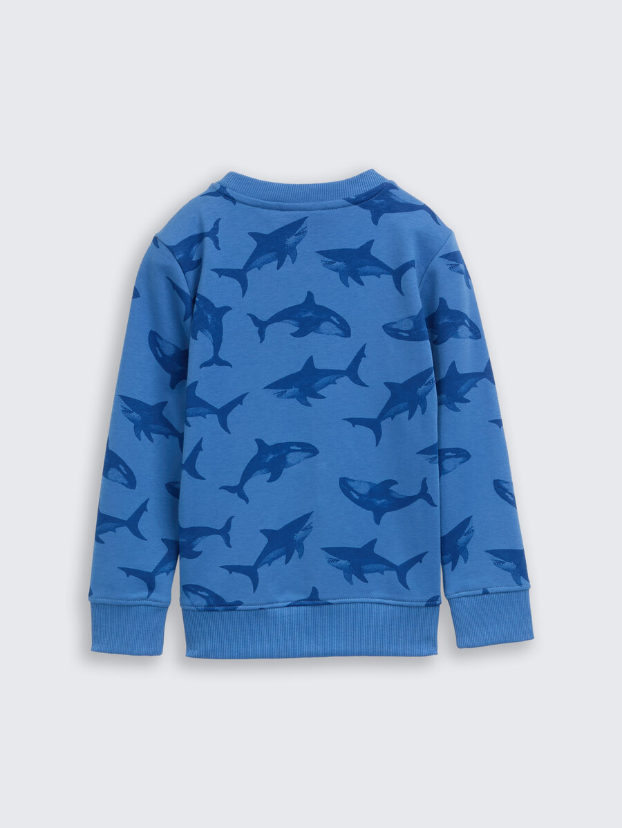 sweat-shirt basique à imprimé intégral
