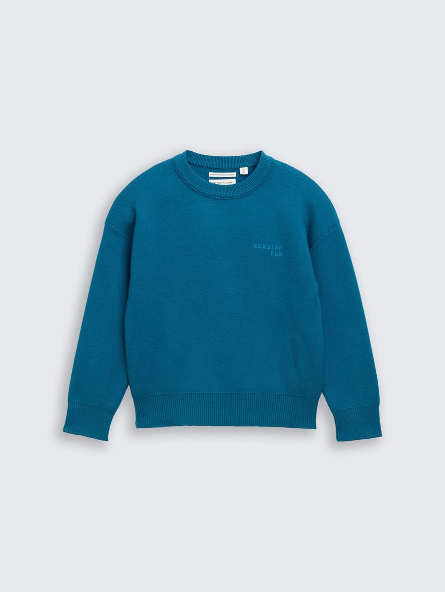 pull oversize en maille imprimée