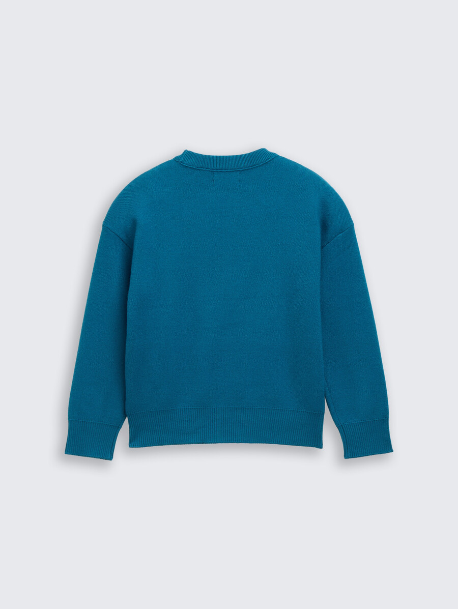 pull oversize en maille imprimée