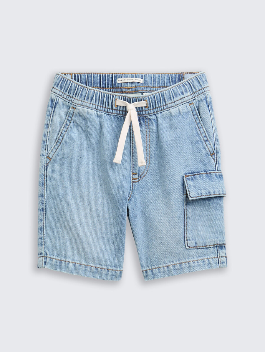 short en jean à cordon