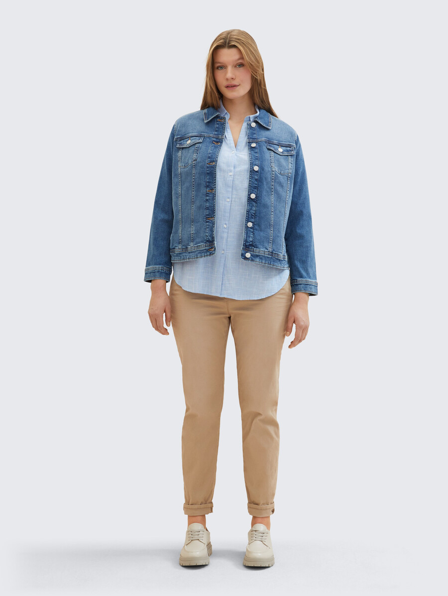 veste en jean grande taille avec doublure en coton bio