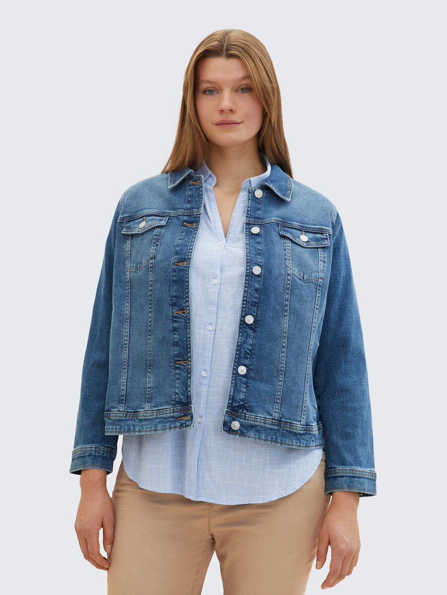 veste en jean grande taille avec doublure en coton bio