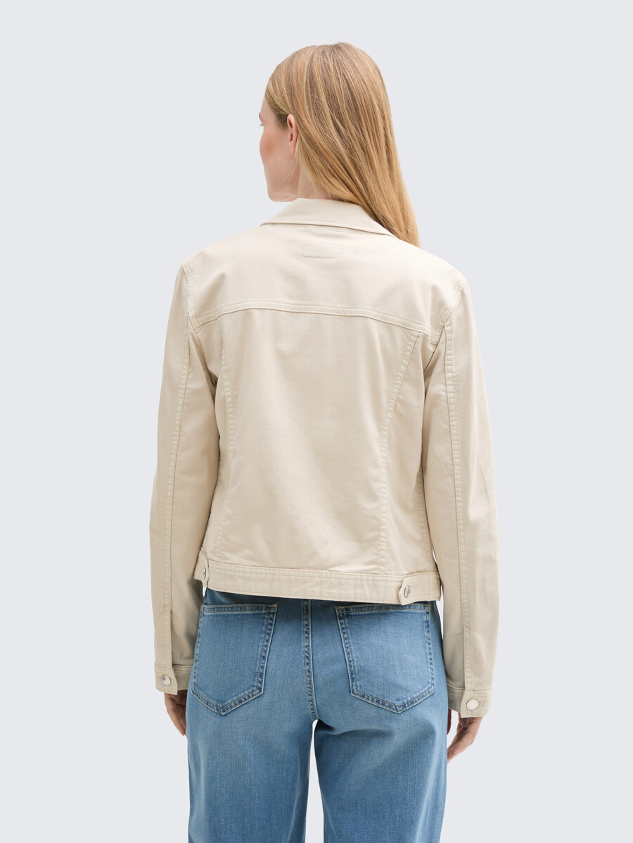 veste en jean à poches fendues