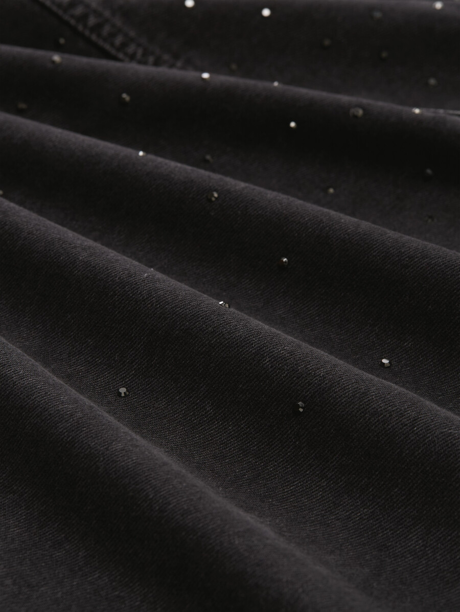 veste en jean ornée de strass