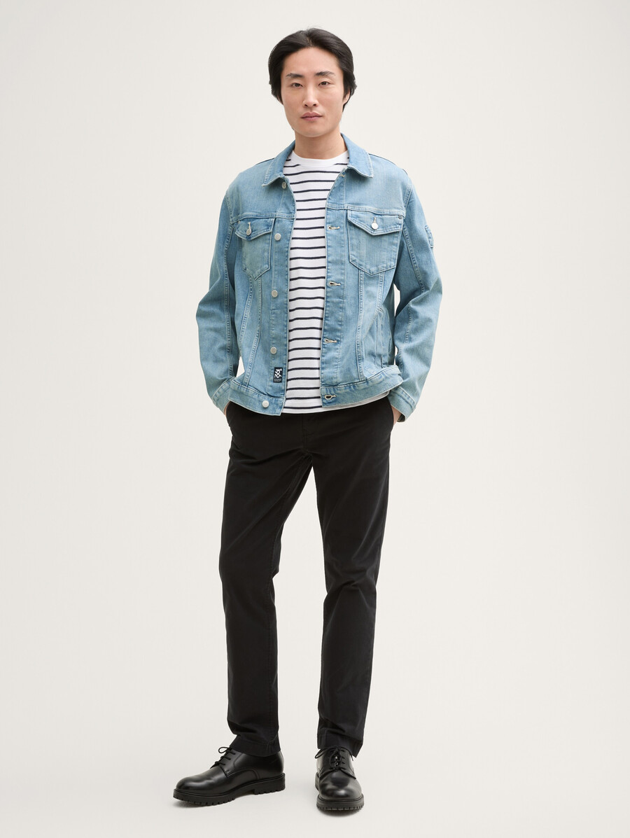 veste en jean effet délavé