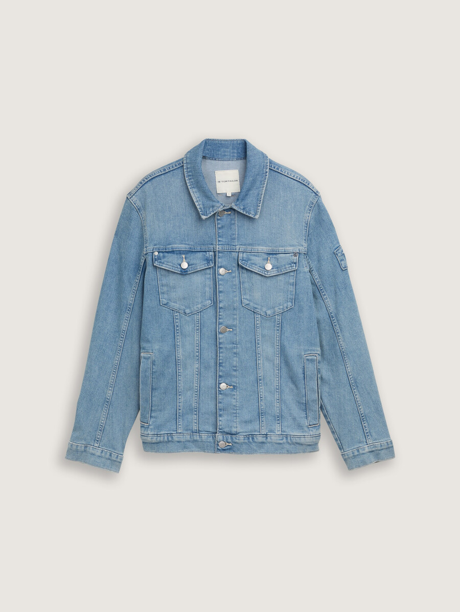 veste en jean effet délavé