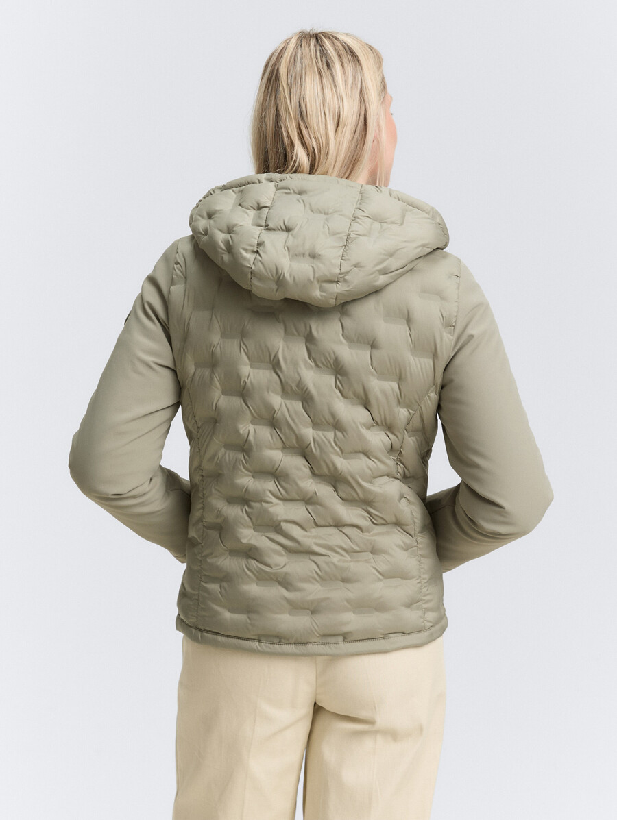 veste matelassée hybride avec capuche